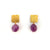 Carved Tab Earrings - Ruby-Earrings-Heather Guidero-Pistachios