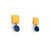 Carved Tab Earrings - Sapphire-Earrings-Heather Guidero-Pistachios