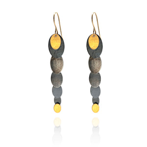 Cascading Keum-boo Earrings-Earrings-Austin Titus-Pistachios