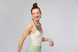 Cerise Knot Necklace-Necklaces-Gilly Langton-Pistachios