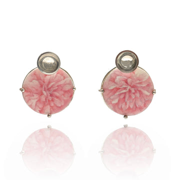 Cherry Blossom Disc Earrings