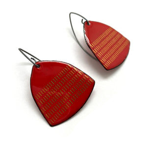 Cherry Red Enamel Earrings-Earrings-Jenne Rayburn-Pistachios