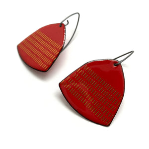 Cherry Red Enamel Earrings-Earrings-Jenne Rayburn-Pistachios