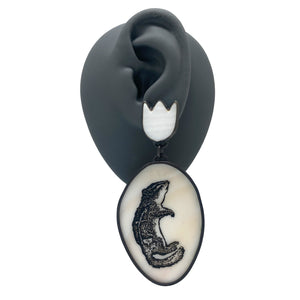 Chipmunk and Flower Earrings-Earrings-Kelly Jean Conroy-Pistachios