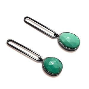 Chrysoprase Exclamation Earrings