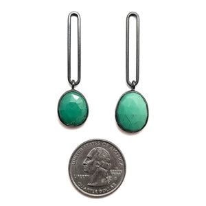Chrysoprase Exclamation Earrings