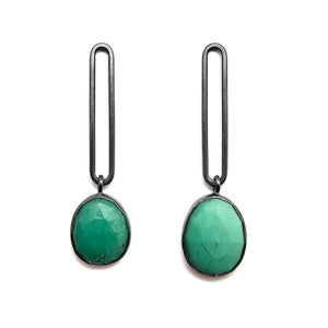Chrysoprase Exclamation Earrings