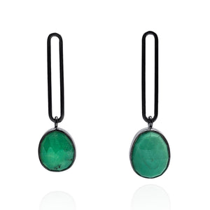Chrysoprase Exclamation Earrings