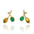 Chrysoprase and Diamond Stud Earrings-Earrings-Liaung-Chung Yen-Pistachios