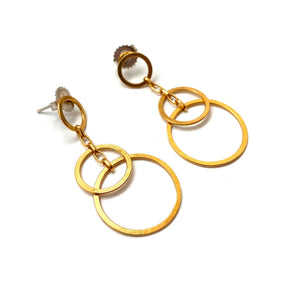 Circle Bunches Earrings - Yellow Gold-Earrings-Heather Guidero-Pistachios