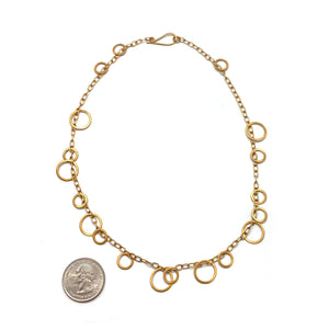 Circle Bunches Necklace - Yellow Gold Vermeil-Necklaces-Heather Guidero-Pistachios