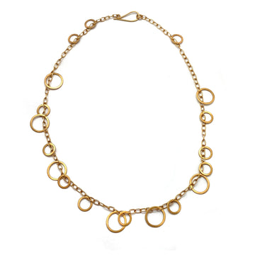 Circle Bunches Necklace - Yellow Gold Vermeil