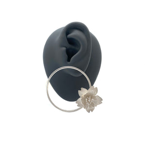 Circle Cherry Blossom Earrings-Earrings-Huiyu Chiu-Pistachios