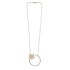 Circle Cherry Blossom Necklace-Necklaces-Huiyu Chiu-Pistachios