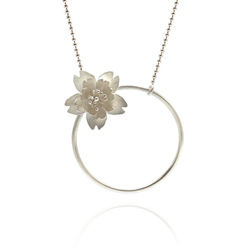Circle Cherry Blossom Necklace