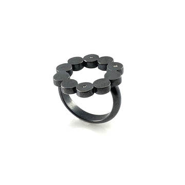 Circle Dot Diamond Ring