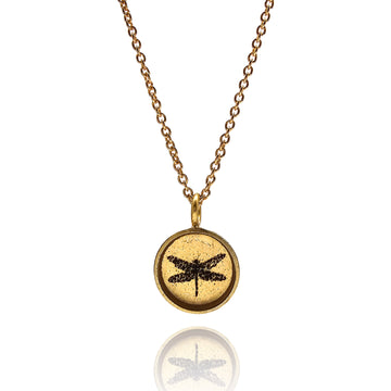 Circle Dragonfly Necklace