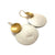Circle Reticulated Silver and Gold Earrings-Earrings-Anna Krol-Pistachios