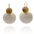Circle Reticulated Silver and Gold Earrings-Earrings-Anna Krol-Pistachios
