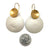 Circle Riticulated Silver and Gold Earrings-Earrings-Anna Krol-Pistachios