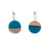 Circular Blue Mirror Earrings-Earrings-Marianne Villalobos-Pistachios