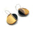 Circular Gold & Black Mirror Earrings - Large-Earrings-Marianne Villalobos-Pistachios