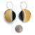 Circular Gold & Black Mirror Earrings - Large-Earrings-Marianne Villalobos-Pistachios