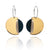 Circular Gold & Black Mirror Earrings - Large-Earrings-Marianne Villalobos-Pistachios
