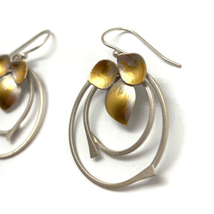Circular Petal Dangle Earrings-Earrings-Judith Neugebauer-Pistachios