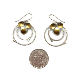 Circular Petal Dangle Earrings-Earrings-Judith Neugebauer-Pistachios