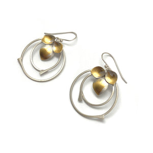 Circular Petal Dangle Earrings-Earrings-Judith Neugebauer-Pistachios