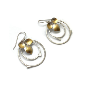 Circular Petal Dangle Earrings-Earrings-Judith Neugebauer-Pistachios