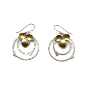 Circular Petal Dangle Earrings-Earrings-Judith Neugebauer-Pistachios