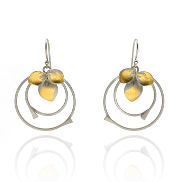 Circular Petal Dangle Earrings