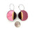 Circular Pink Mirror Earrings - Large-Earrings-Marianne Villalobos-Pistachios