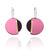 Circular Pink Mirror Earrings - Large-Earrings-Marianne Villalobos-Pistachios