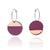Circular Purple & Pink Mirror Earrings - Small-Earrings-Marianne Villalobos-Pistachios