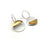 Circular White & Gold Mirror Earrings - Small-Earrings-Marianne Villalobos-Pistachios