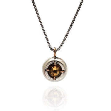 Citrine Domed Gemstone Pendant