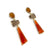 Citrine, Quartz & Carnelian Earrings-Earrings-Heather Guidero-Pistachios