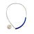 Classic Blue Anodized Aluminum V Necklace-Necklaces-Ursula Muller-Pistachios