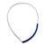 Classic Blue Anodized Aluminum V Necklace-Necklaces-Ursula Muller-Pistachios