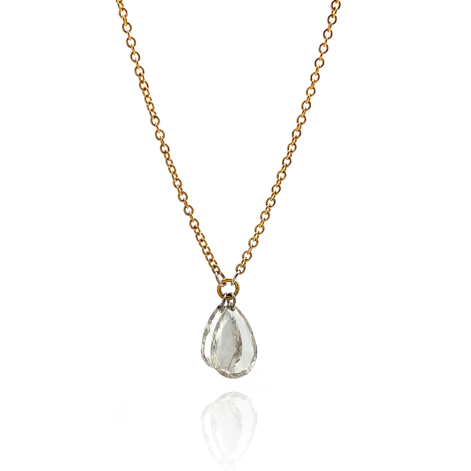 Clear Diamond Drop Necklace-Necklaces-Todd Pownell-Pistachios