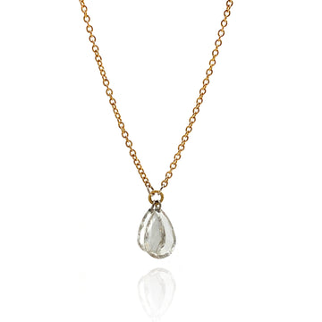 Clear Diamond Drop Necklace