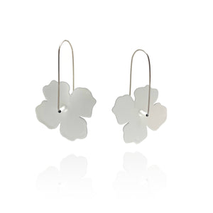 Clematis Flower Patch Earrings - White-Earrings-Jess Dare-Pistachios