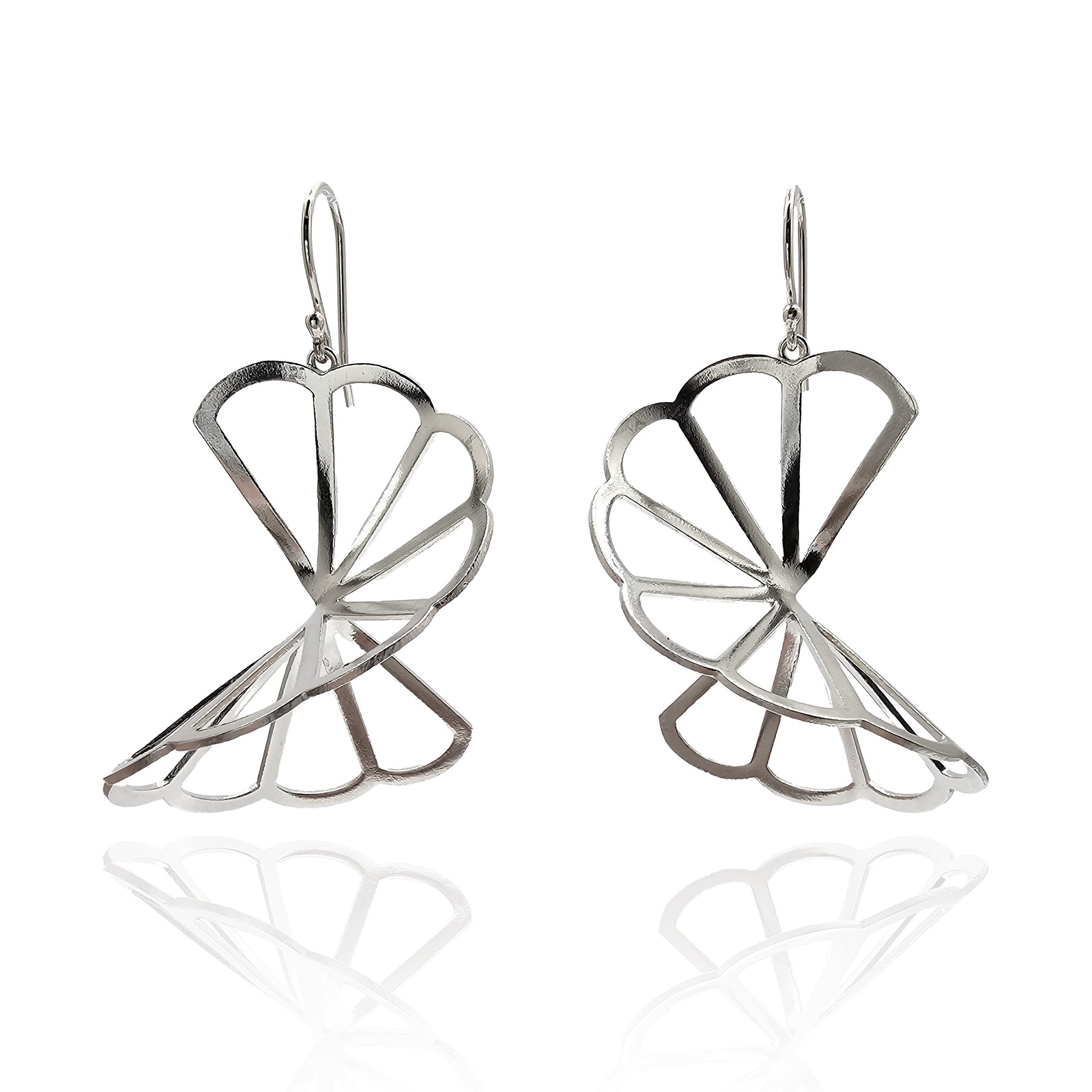 Cloud Fold Earrings-Earrings-Karin Jacobson-Pistachios