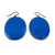Cobalt Blue Oval Earrings-Earrings-Myung Urso-Pistachios