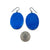 Cobalt Blue Oval Earrings-Earrings-Myung Urso-Pistachios