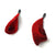 Comme Tolio with Oval Posts - Red-Earrings-Yong Joo Kim-Pistachios