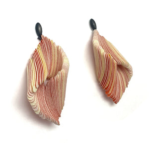 Comme duVitro with Oval Post - Peach-Earrings-Yong Joo Kim-Pistachios